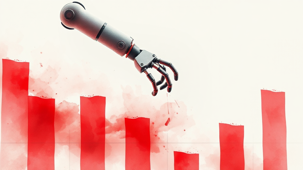 최근 주가 흐름 및 하락 배경 (watercolor 스타일)