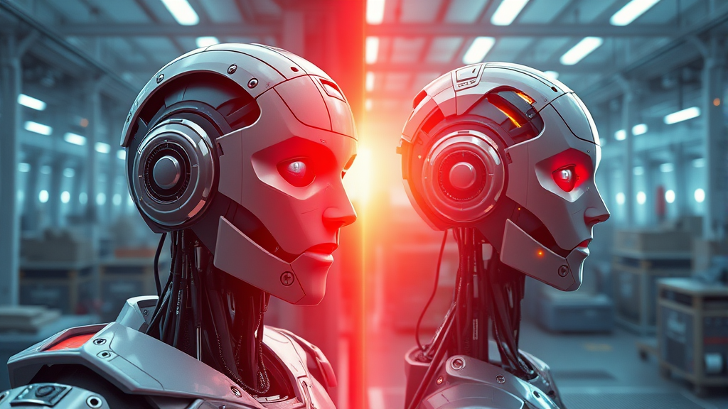 AI 시대 비전: 머스크 vs 황 (realistic 스타일)