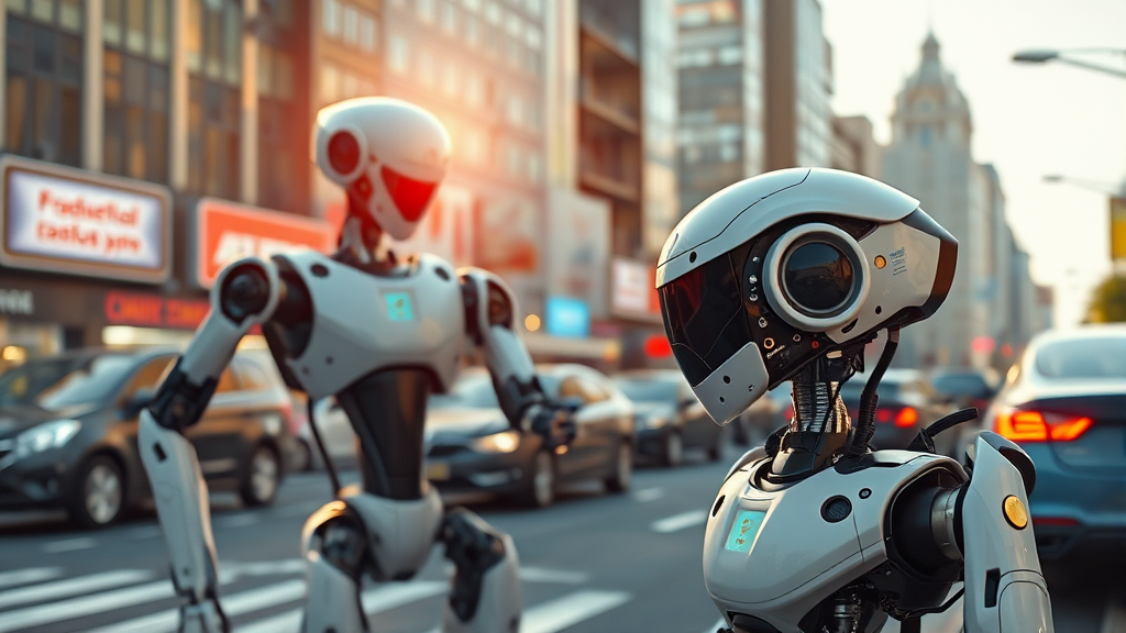 로봇, 자동차, AI 협력 가능성은? (realistic 스타일)