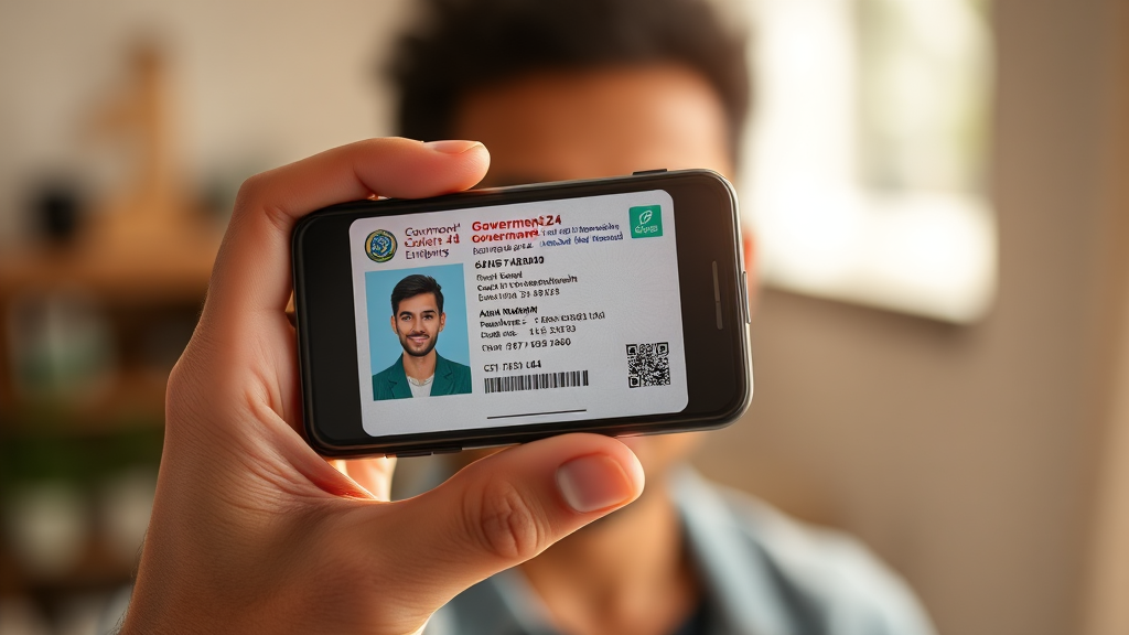 정부24 앱 발급 방법 (realistic 스타일)