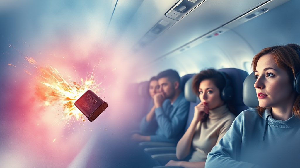 기내 반입 금지 원인과 예외 (watercolor 스타일)