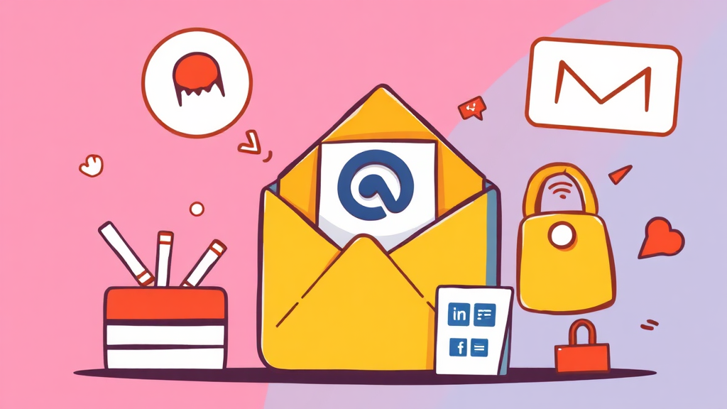 메일 보안 설정 및 주의사항 (cartoon 스타일)