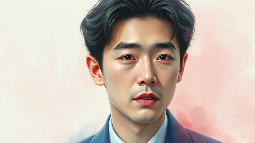 이명박 외손자설 논란 (watercolor 스타일)