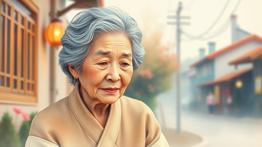 강애심 배우 연기 스타일 (watercolor 스타일)