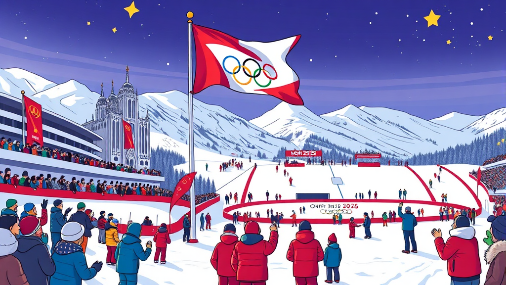 2026 동계올림픽 개막 (cartoon 스타일)