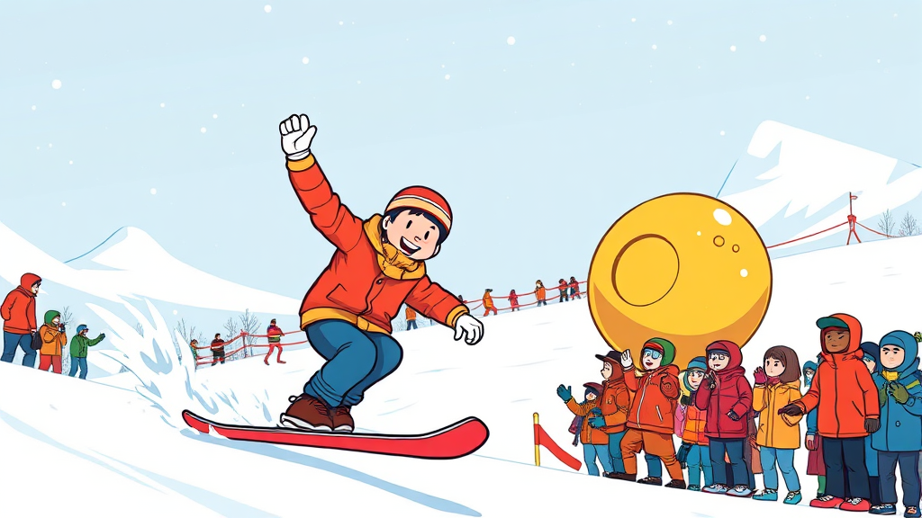 설상 종목 다크호스 (cartoon 스타일)