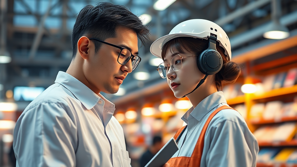 AI 확산에 따른 노동 시장 변화와 한국의 과제 (realistic 스타일)