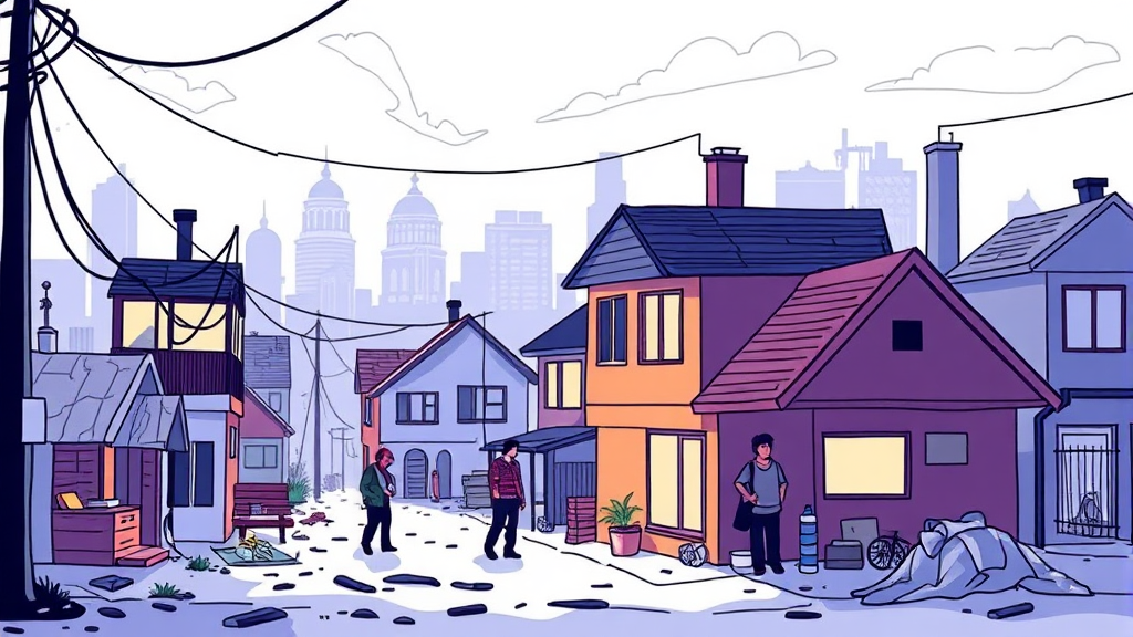 정부 정책과 부동산 시장의 변화 (illustration 스타일)