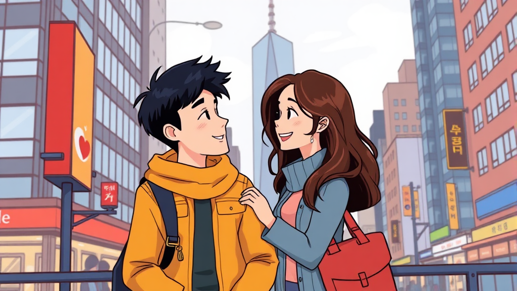 미나수 & 성훈 커플: '한국이든 미국이든 찾아갈게'의 진실 (cartoon 스타일)