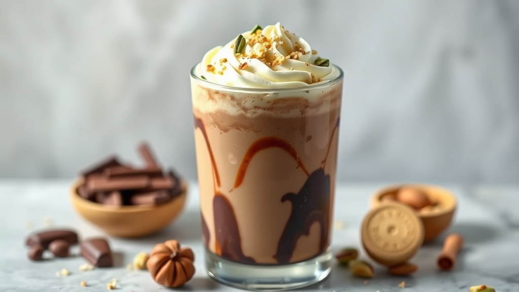 스타벅스 두바이 초콜릿 라떼 2종: 모카 vs 말차, 당신의 선택은? 2 아이스 두바이 초콜릿 모카: 진한 초콜릿 풍미의 매력 (realistic 스타일)