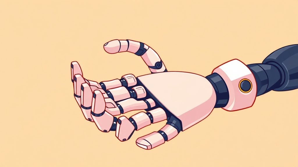 로봇 손 기술의 발전과 미래 전망 (cartoon 스타일)