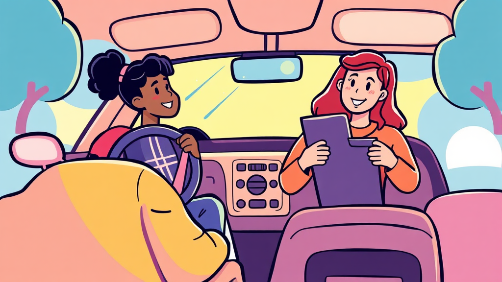 지원 대상: 누가 운전면허 지원금을 받을 수 있나요? (cartoon 스타일)