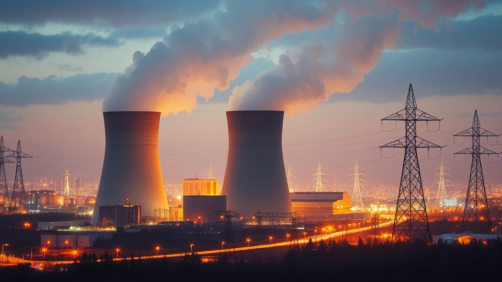 원자력 발전 산업의 투자 매력 (realistic 스타일)