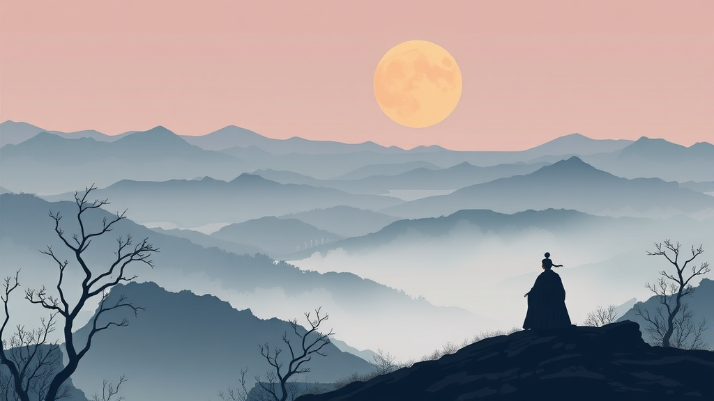 드라마 '왕과 사내' 속 명장면, 청령포에서 만나다 (illustration 스타일)