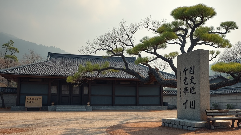 단종의 흔적을 따라: 단종어소, 관음송, 금표비 (realistic 스타일)