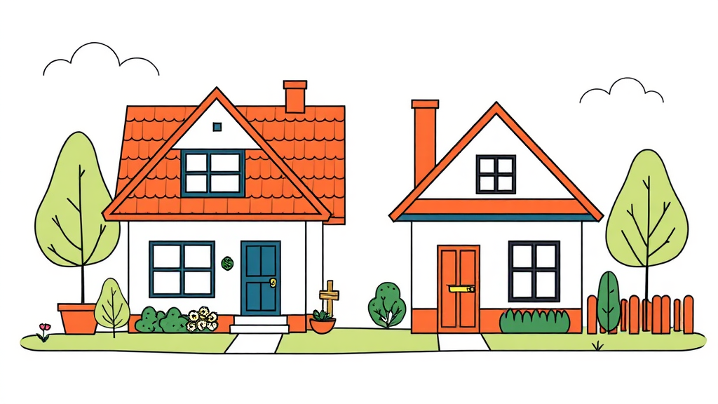 주택연금 vs 모기지론, 현명한 선택은? (illustration 스타일)