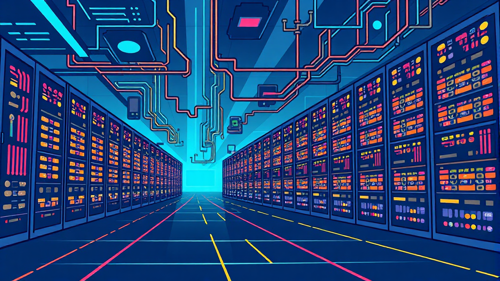 브로드컴: AI 시대의 핵심 부품 공급자 (cartoon 스타일)