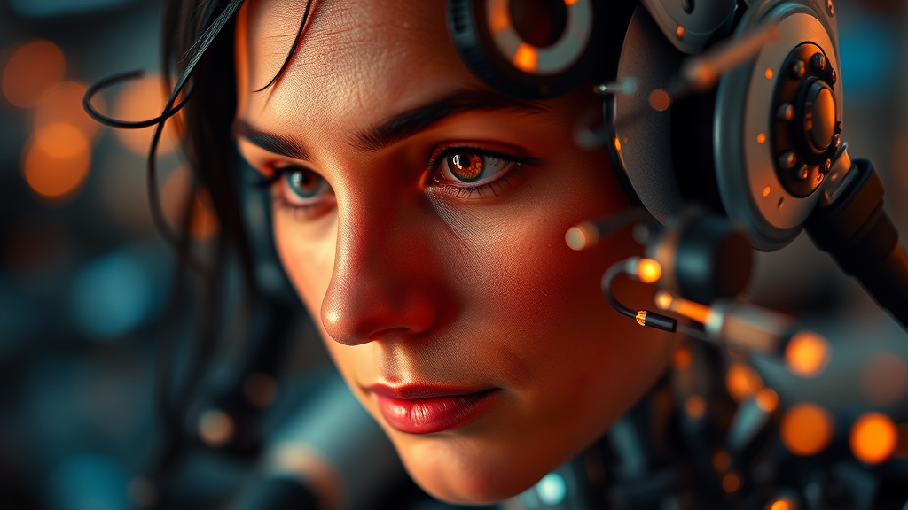 AI 기술 발전과 브로드컴의 역할 (realistic 스타일)