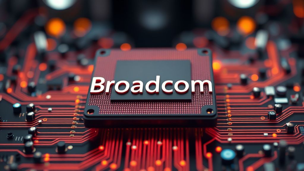 브로드컴 투자 전망: AI 시장에서의 기회와 과제 (realistic 스타일)