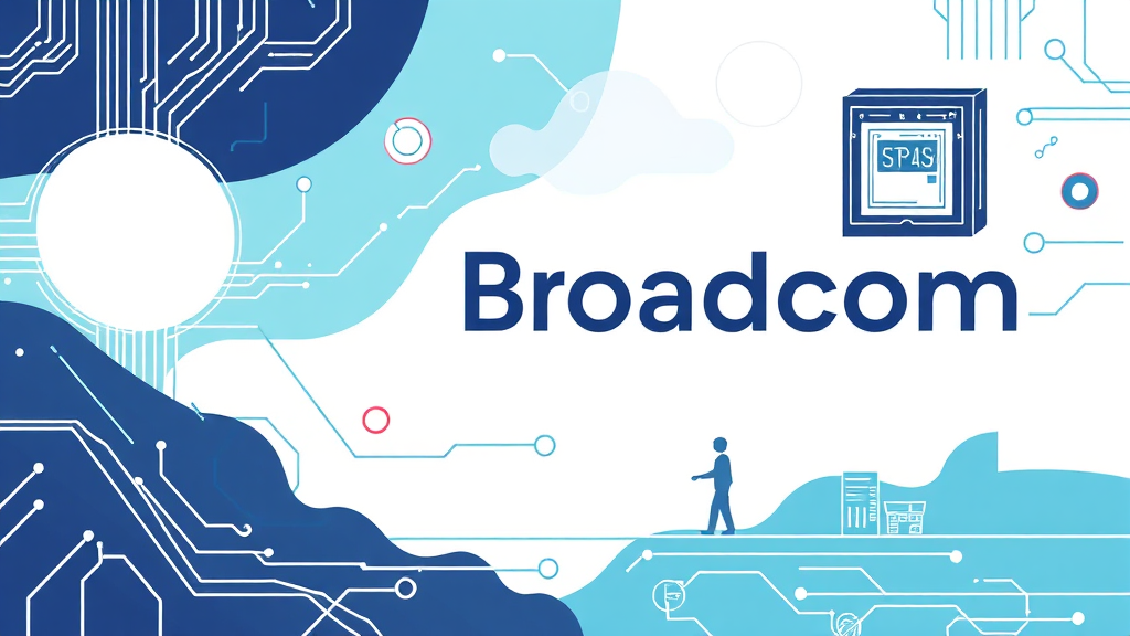 AI 반도체 시장 경쟁 구도와 브로드컴의 위치 (illustration 스타일)