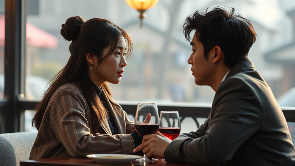 영수를 향한 두 여성의 마음 (realistic 스타일)