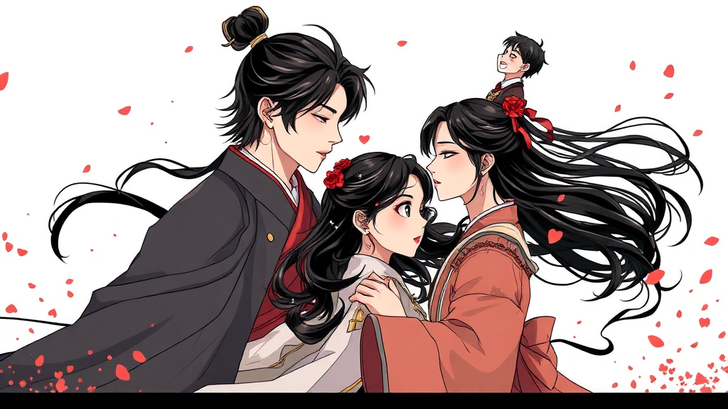 영수의 복잡한 마음: 순자와 옥순 사이에서의 갈등 (illustration 스타일)