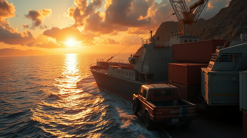 해운 물류의 혼란: 바닷길의 위험과 우회 항로의 진실 (realistic 스타일)