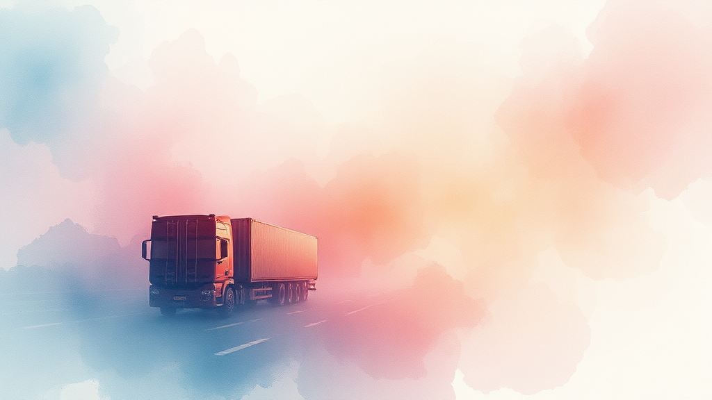 기업들의 생존 전략: 물류 위기 속에서 살아남기 (watercolor 스타일)