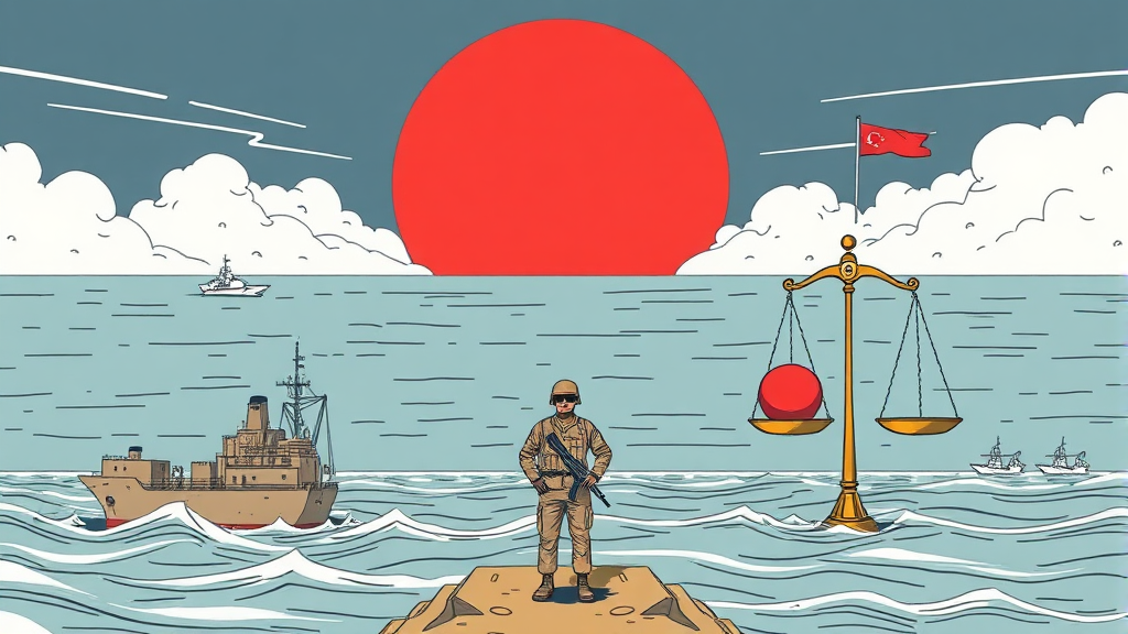 호르무즈 해협 작전 참여: 우리의 선택은? (illustration 스타일)