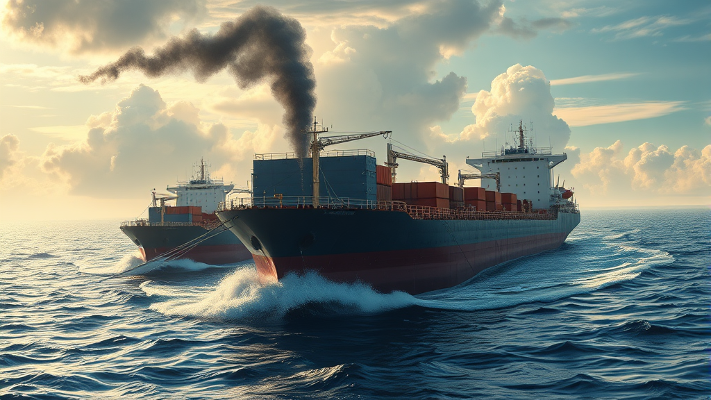 석유 수송로 안전과 국익 사이의 균형 (realistic 스타일)