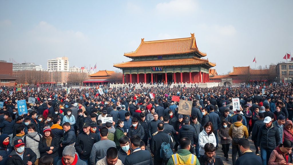 서울시의 철저한 인파 관리 대책 (realistic 스타일)