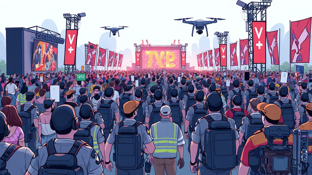 관람객을 위한 안전 수칙 및 주의사항 (illustration 스타일)