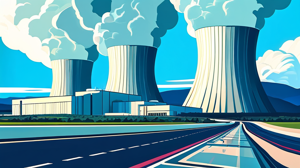 미래 에너지원으로서의 원자력과 투자 전략 (illustration 스타일)