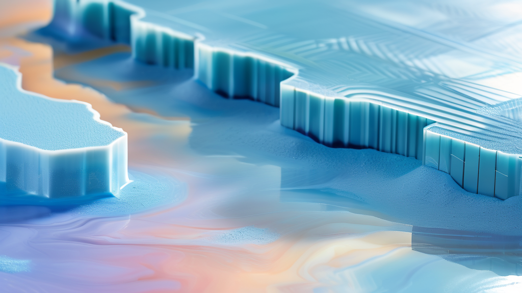 손톱보다 작은 칩, 레고처럼 쌓아 올리는 반도체 제조 과정 (watercolor 스타일)