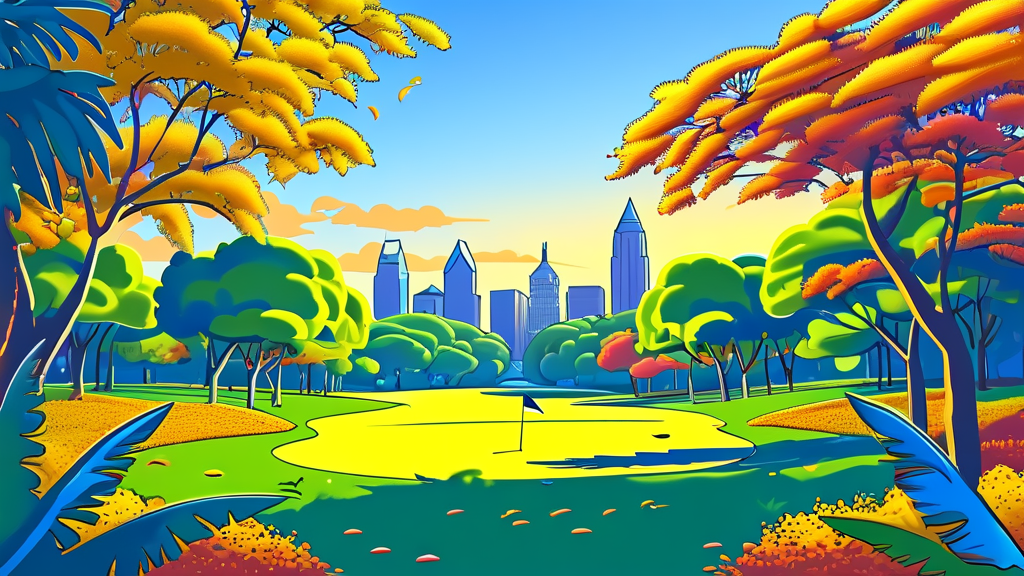 전국 파크골프장 정보 및 이용 방법 (cartoon 스타일)