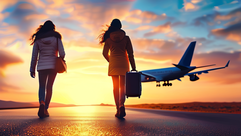 땡처리 항공권으로 떠나는 즉흥 여행 (realistic 스타일)