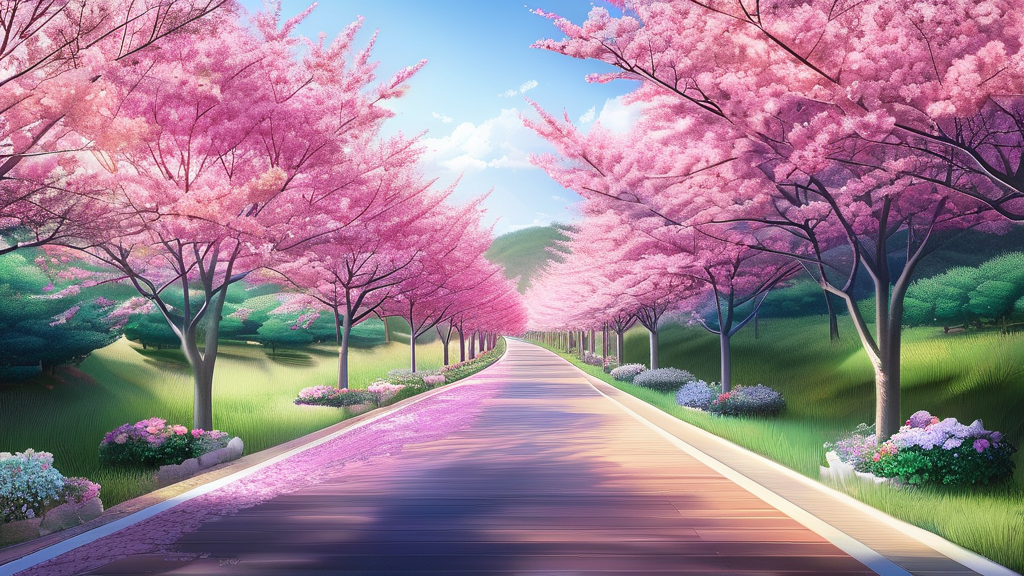 2026 벚꽃 개화 시기 총정리: 전국 축제, 명소별 예상 정보 6 하동 쌍계사 십리벚꽃길과 화개장터 (realistic 스타일)