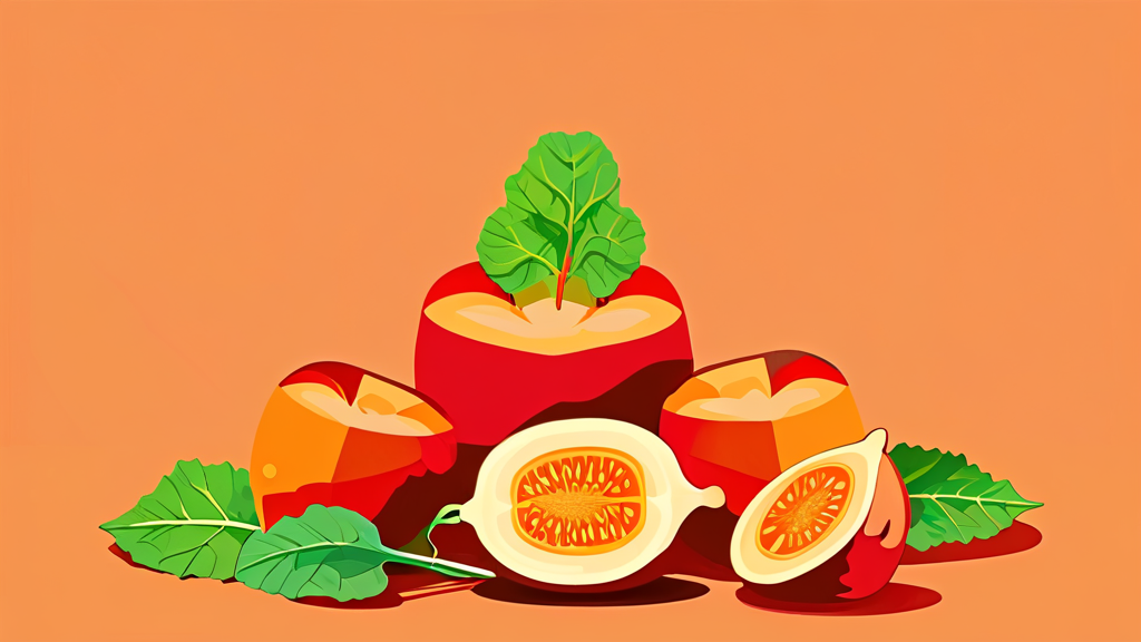 비트, 건강 보물창고의 놀라운 효능 (cartoon 스타일)