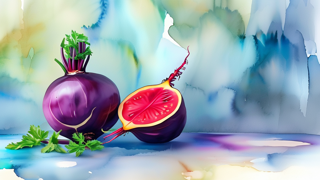 혈관 건강, 비트로 튼튼하게 관리하기 (watercolor 스타일)