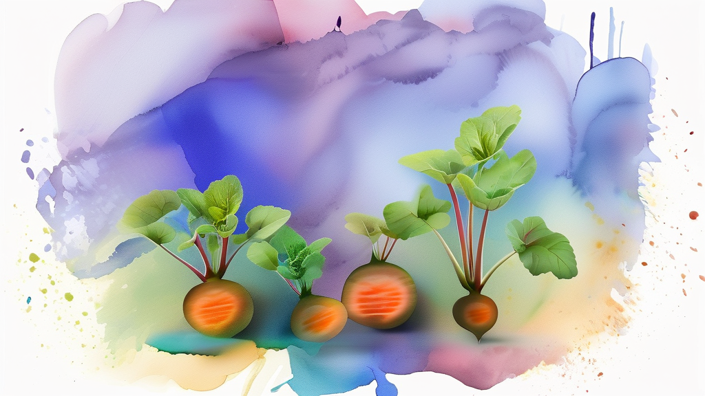 간 건강과 해독 작용, 비트의 디톡스 효과 (watercolor 스타일)