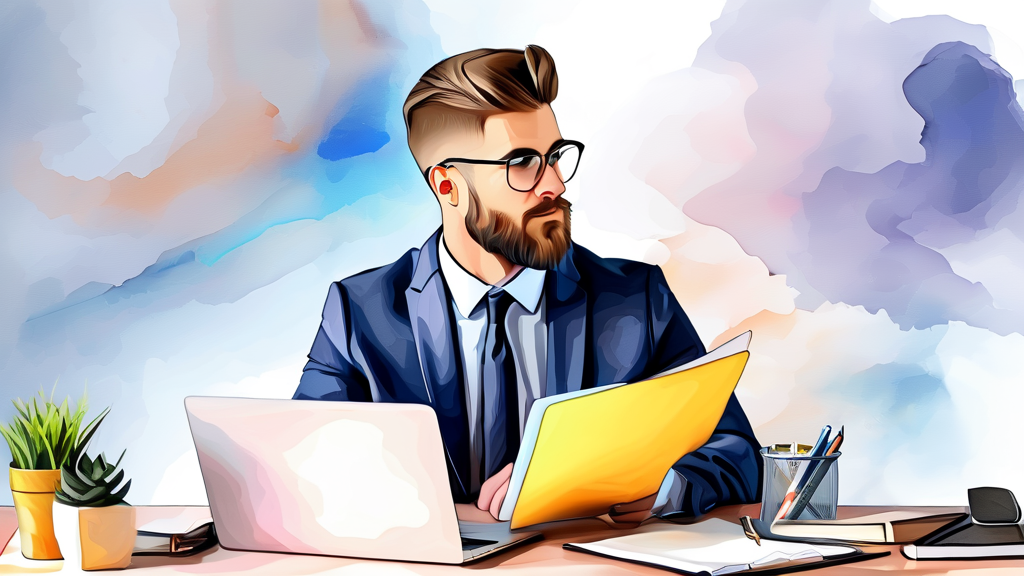 성공적인 정책자금 직접대출 신청 절차 가이드 (watercolor 스타일)