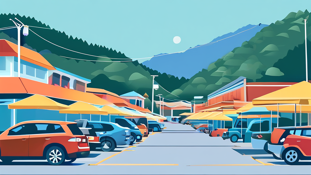 주차부터 할인까지, 속초 중앙시장 방문 필수 정보 (illustration 스타일)