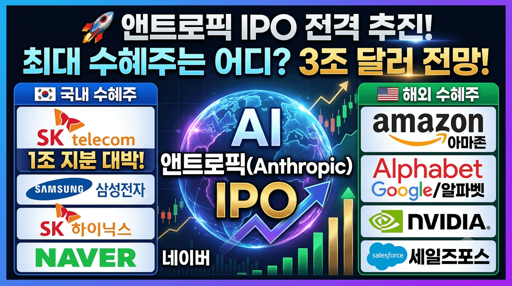 앤트로픽(Anthropic) IPO 전격 추진: 상장 일정, 기업가치 3조 달러 전망 및 국내외 수혜주 총정리 1 Gemini Generated Image amvcnmamvcnmamvc 1
